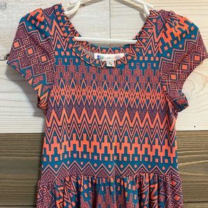 LulaRoe ⚜️ Aztec Design Girls Swing Dress